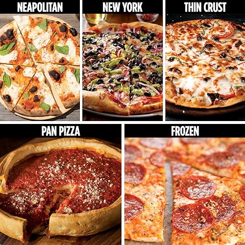 Miniatura 5 de Ninja OO101 Woodfire - Horno para exteriores 8 en 1, horno de pizza, tostador de alto calor a 700 F, ahumador para barbacoa, tecnología Woodfire,