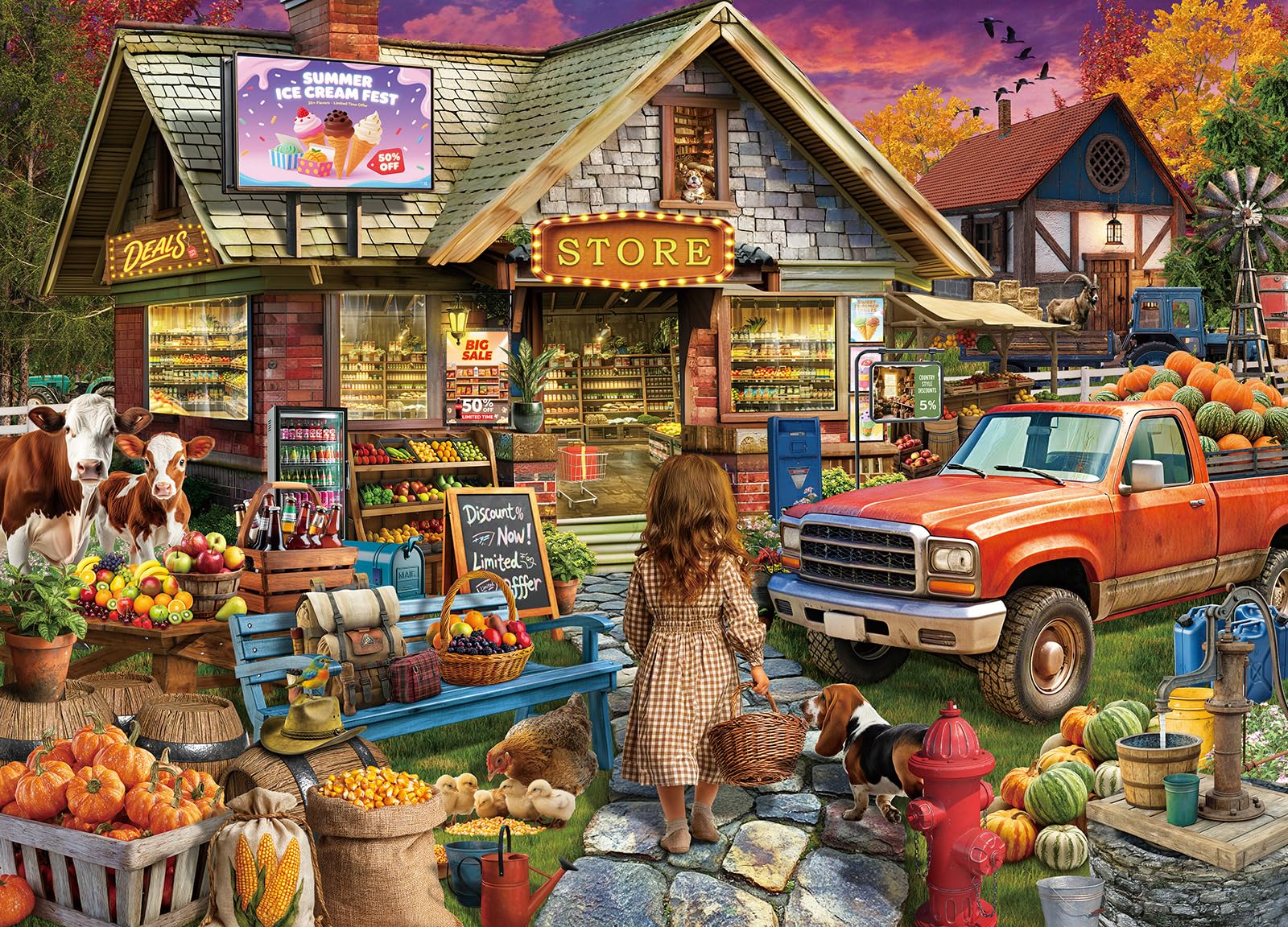 Village Store 500 Piece Jigsaw Puzzles for Adults