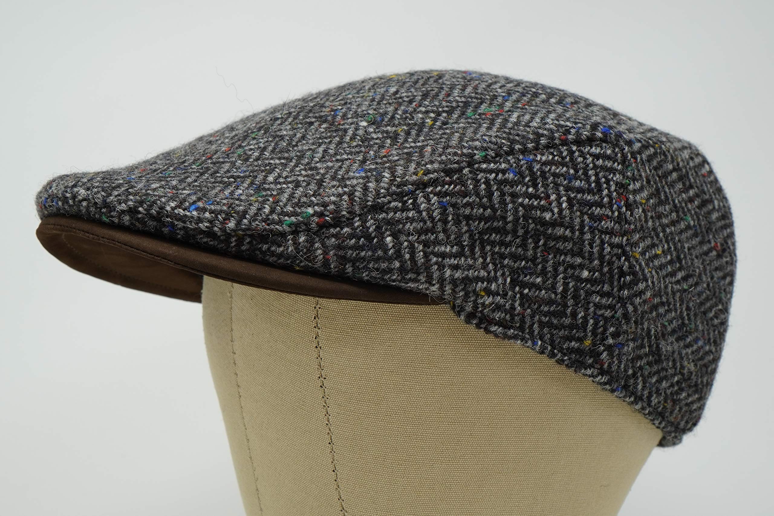 Borges & Scott Die Sloan - Flat Cap aus Irish Tweed und Nubukleder