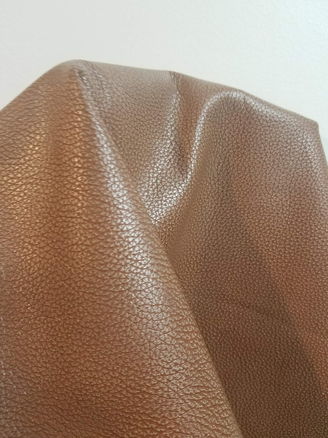 NAT Leathers Brown Cognac Heritage Soft Upholstery Chap Cowhide Genuine Leather Hide Skin (12 inch x 24 inch)