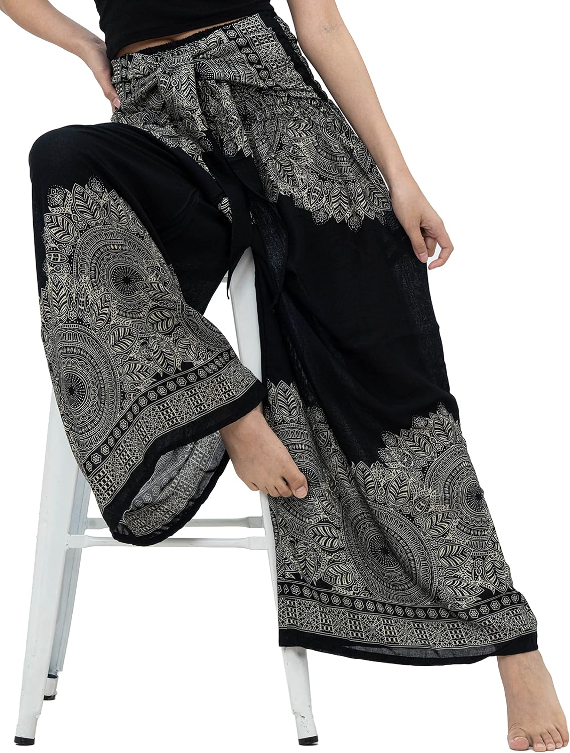 B BANGKOK PANTS Women's Boho Palazzo Pants Yoga Wide Leg Pants - Image 2