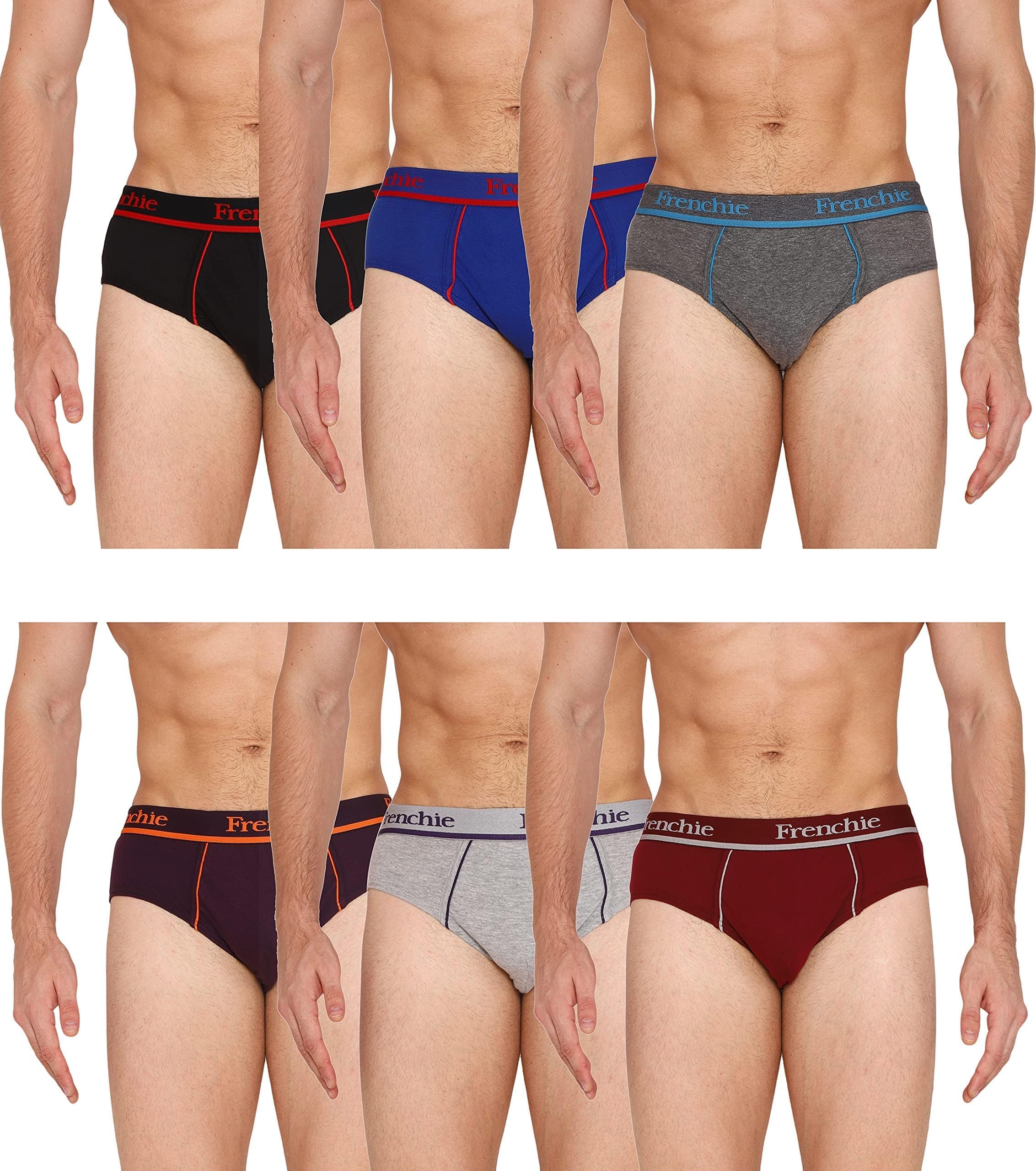 - Outer Elastic Men's Cotton Briefs (Pack of 6)