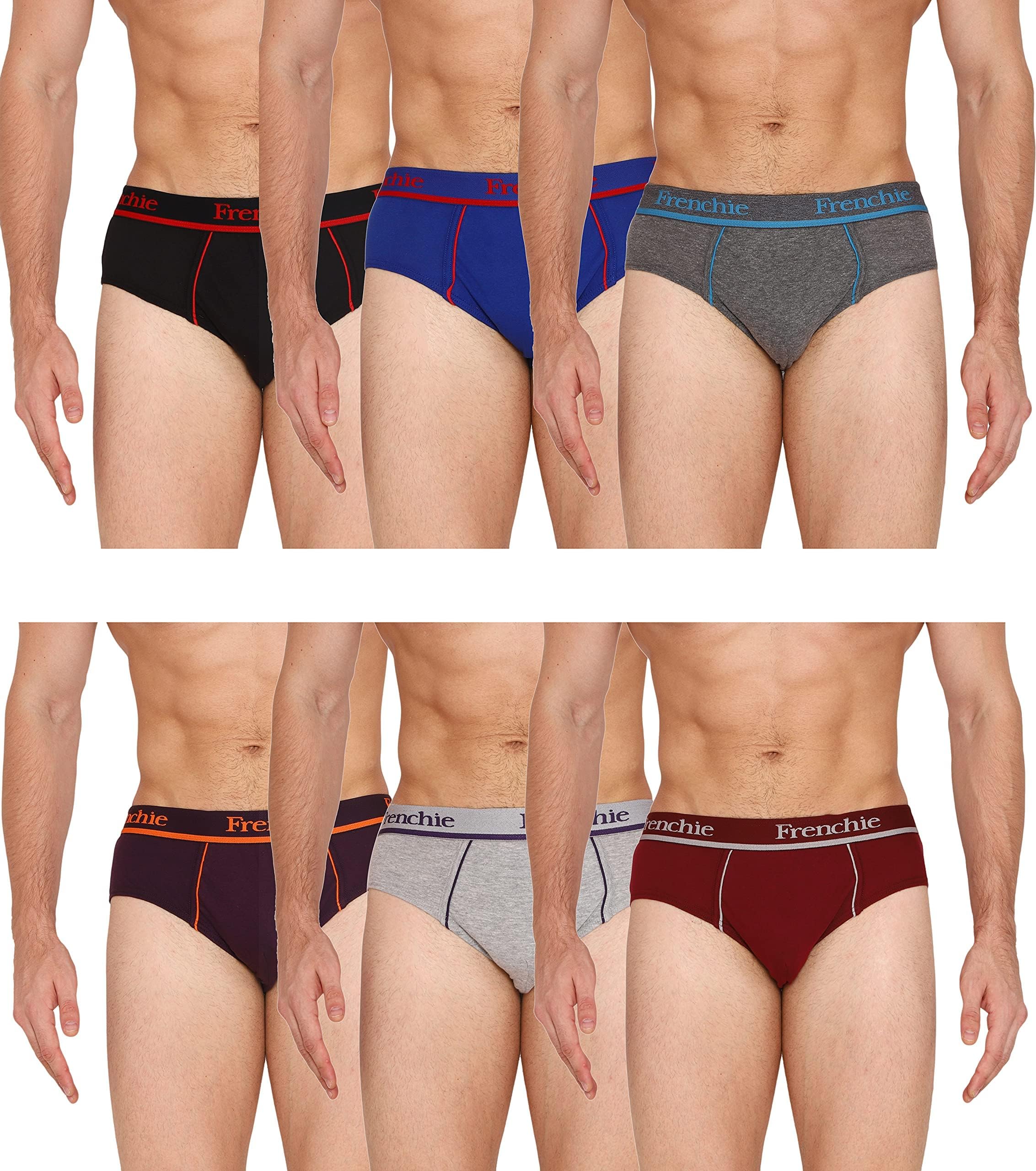 Outer Elastic Men's Cotton Briefs (Pack of 6)
