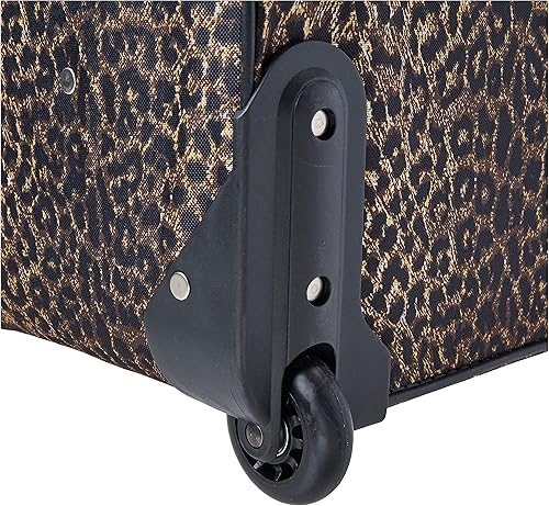 Vista 3 de Rockland Jungle Softside Juego de maletas verticales, Leopard), F125-LEOPARD