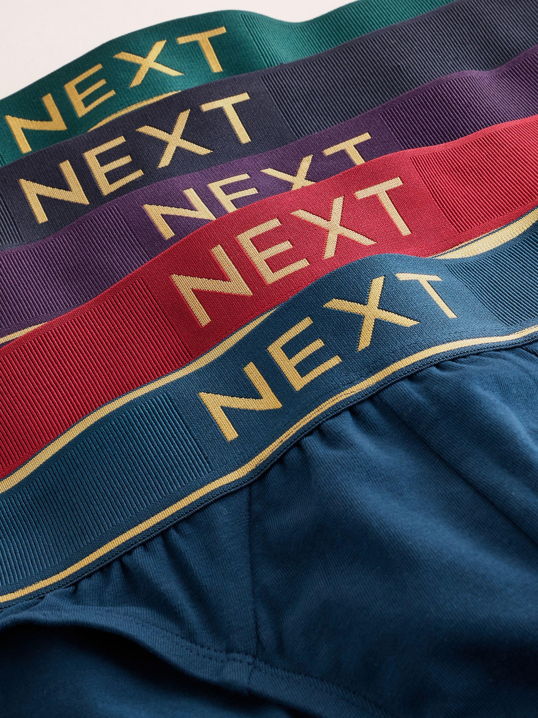 NEXT Uomini Confezione da 5 Paia di Slip in Misto Cotone Waistbands