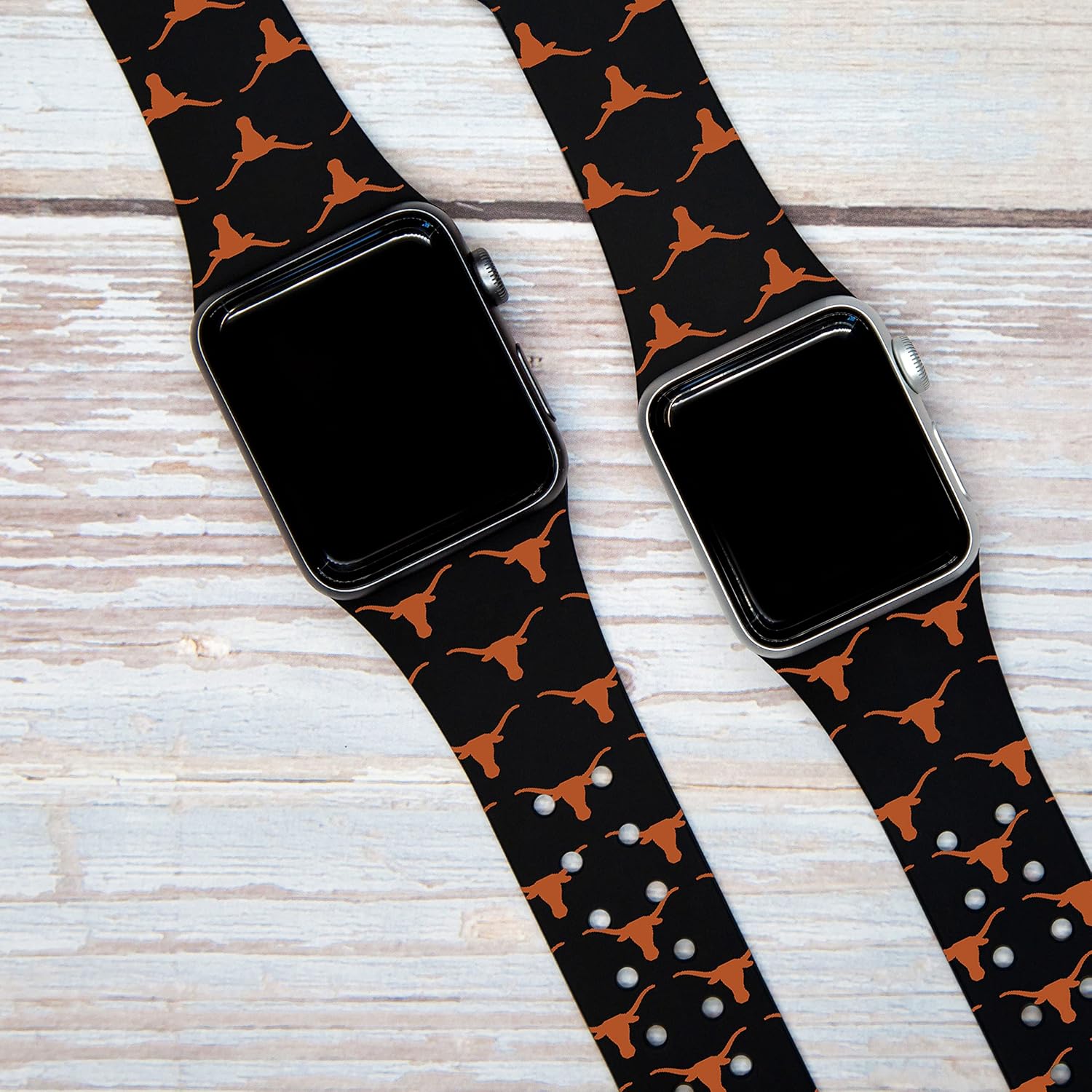 AFFINITY BANDS Texas Longhorns HD Combo Package Compatible with Apple Watch and AirPods Gen 1 & 2 (38/40/41mm (42mm Series 11) Long Repeating)
