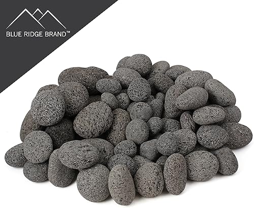 Miniatura 5 de Blue Ridge Brand Lava Rock - Piedras de lava para hoguera color negro y gris - Sustituyen fibra de vidrio - Rocas para paisajismo
