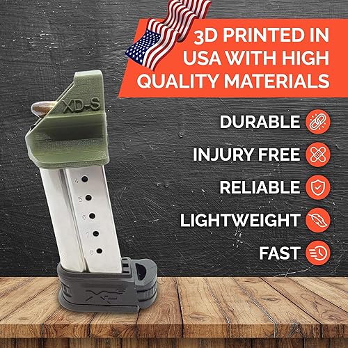 Miniatura 5 de Cargador de cargador para The Springfield Armory XDS/XD-S/XD-E 0.354 in - Carga fácil sin dolor - Agarre cómodo - Accesorios de carga de velocidad -