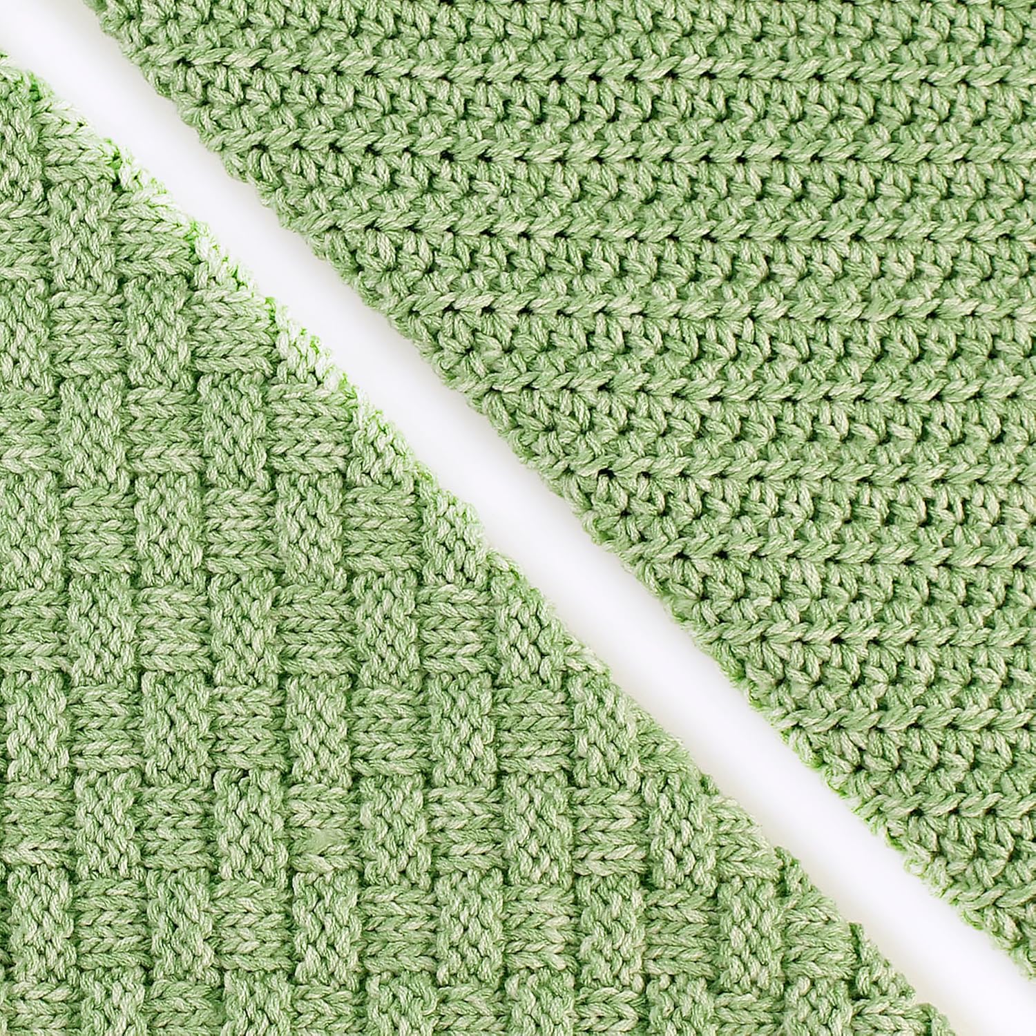 Cotton Bliss Soft Cotton Blend Yarn for Crocheting, 4-Pack (640Yds / 400G), Free Patterns, Beginners Friendly - #4 Medium Worsted Weight Yarn for Baby Blanket - Eucalyptus Green