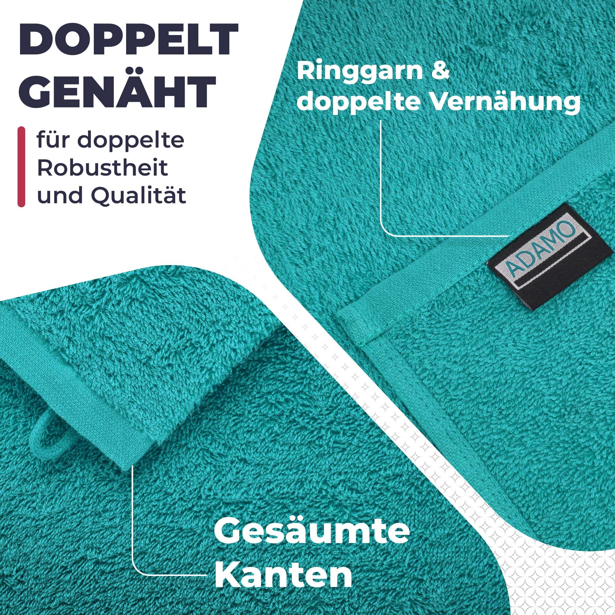 Strandtuch XXL Türkis, 100% Baumwolle, 155x220cm - XXL Strandhandtuch - Badetuch in Übergröße - Duschhandtuch, Badehandtuch & Saunatuch 100x220cm