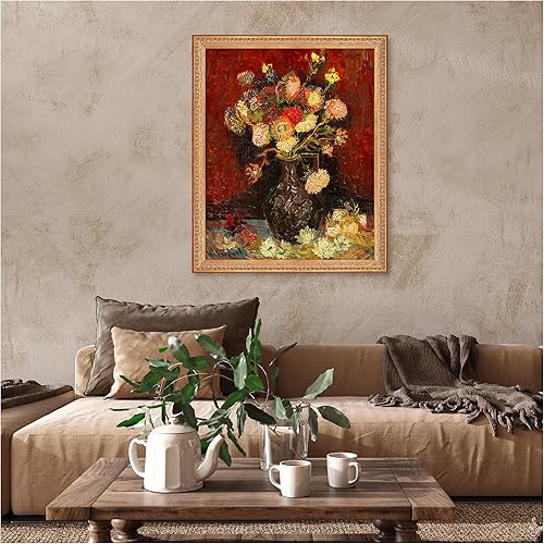 Miniatura 194 de A&T ARTWORK The Starry Night de Vincent Van Gogh. Tamaño del marco: 36 x 30 pulgadas, tamaño de la imagen: 30 x 24 pulgadas, reproducciones clásicas