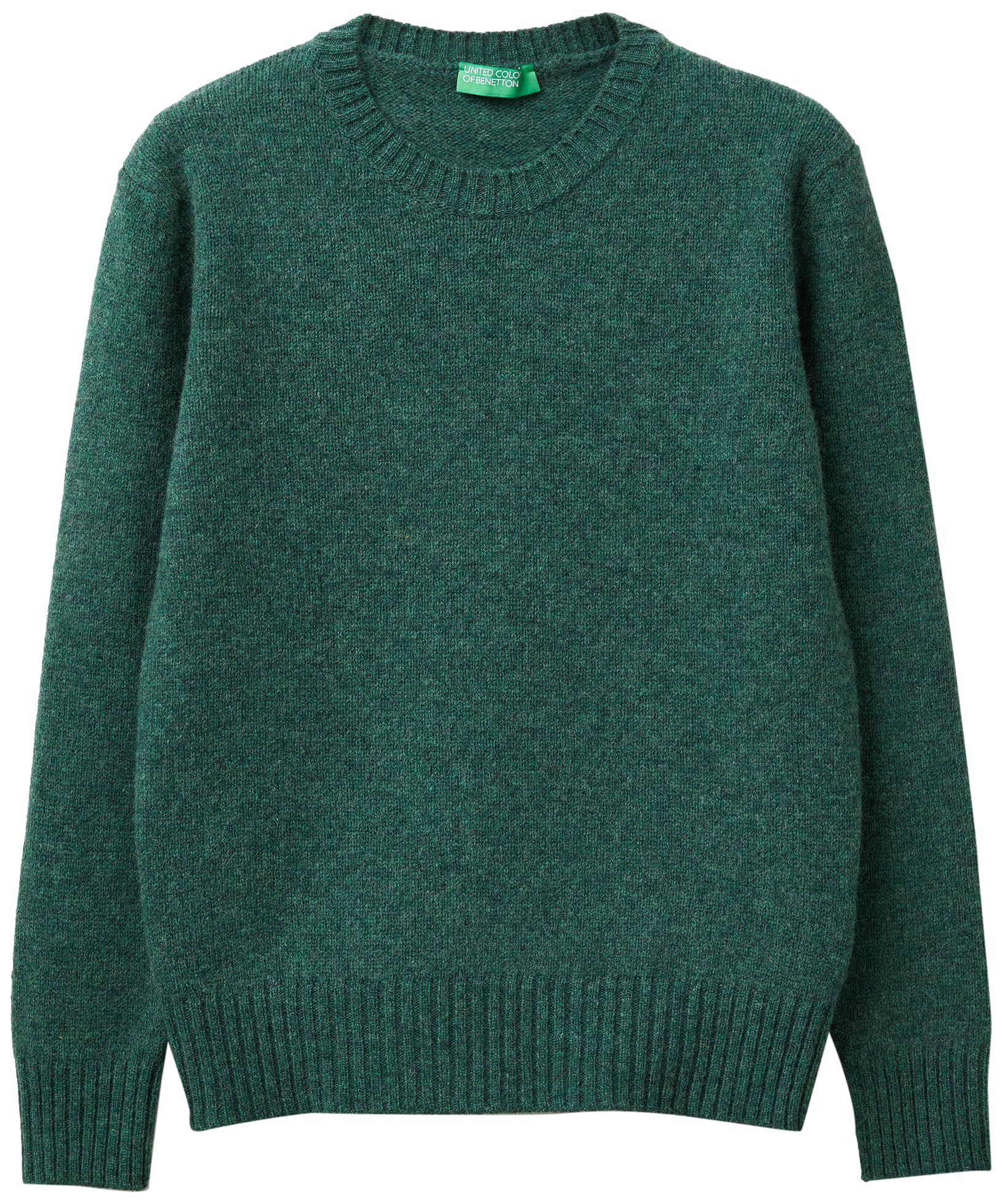 United Colors of Benetton Maglia G/C M/L 103ME1N23 Maglione, Verde, S Donna