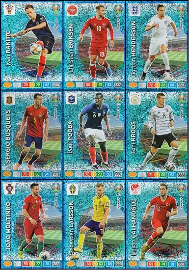 Panini Adrenalyn Xl Uefa Euro Completo Set Di Nove 9 Chiave Giocatore Carte 406 414 Amazon It Giochi E Giocattoli