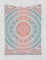 Vista 275 de Ambesonne Tapiz de naturaleza, silueta de oso salvaje en el bosque de la selva en la noche oscura, ilustración para colgar en la pared para Verde