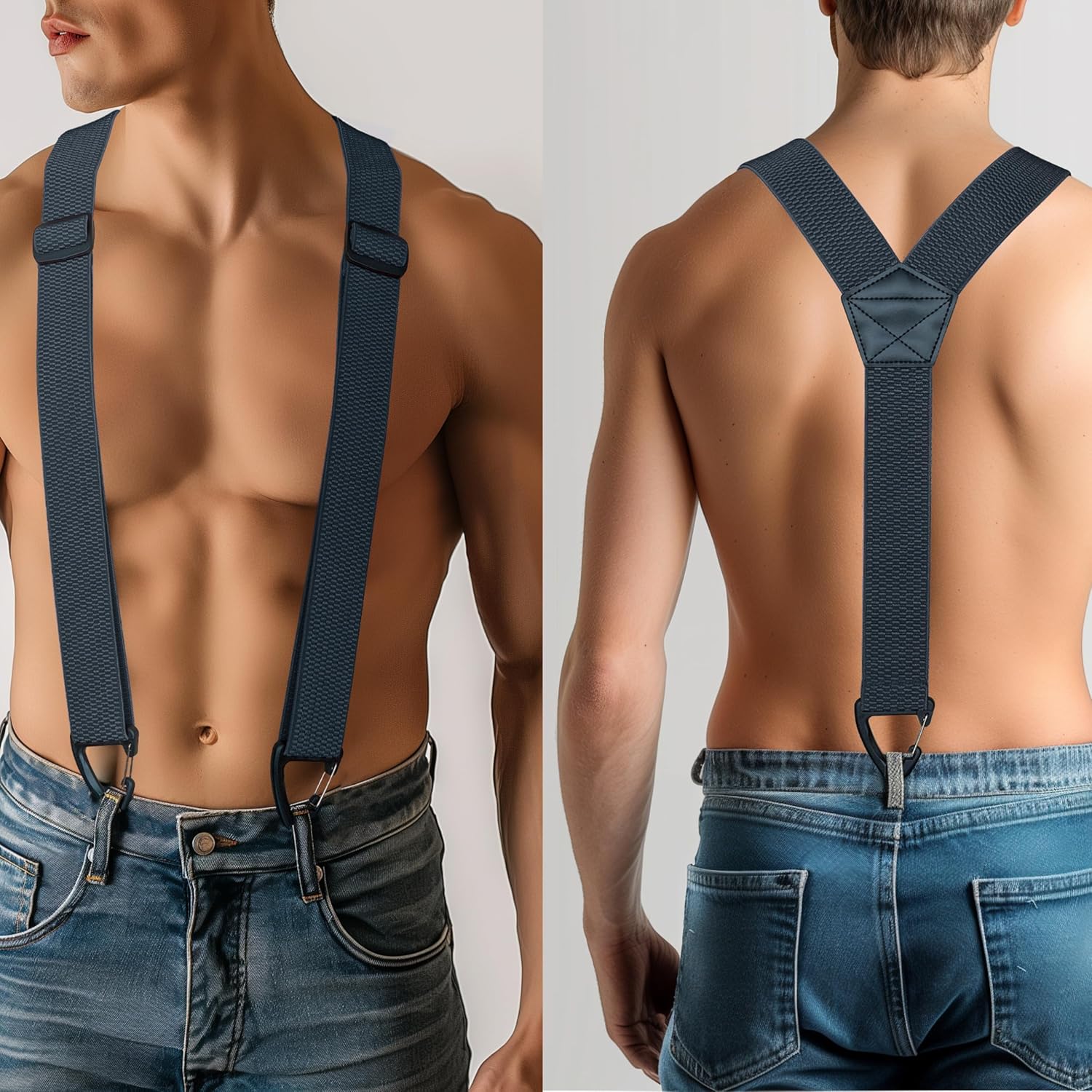 JEMYGINS Hidden Suspenders for Men Under Clothes with 3 Snap Loop (1.48" Wide) thumbnail