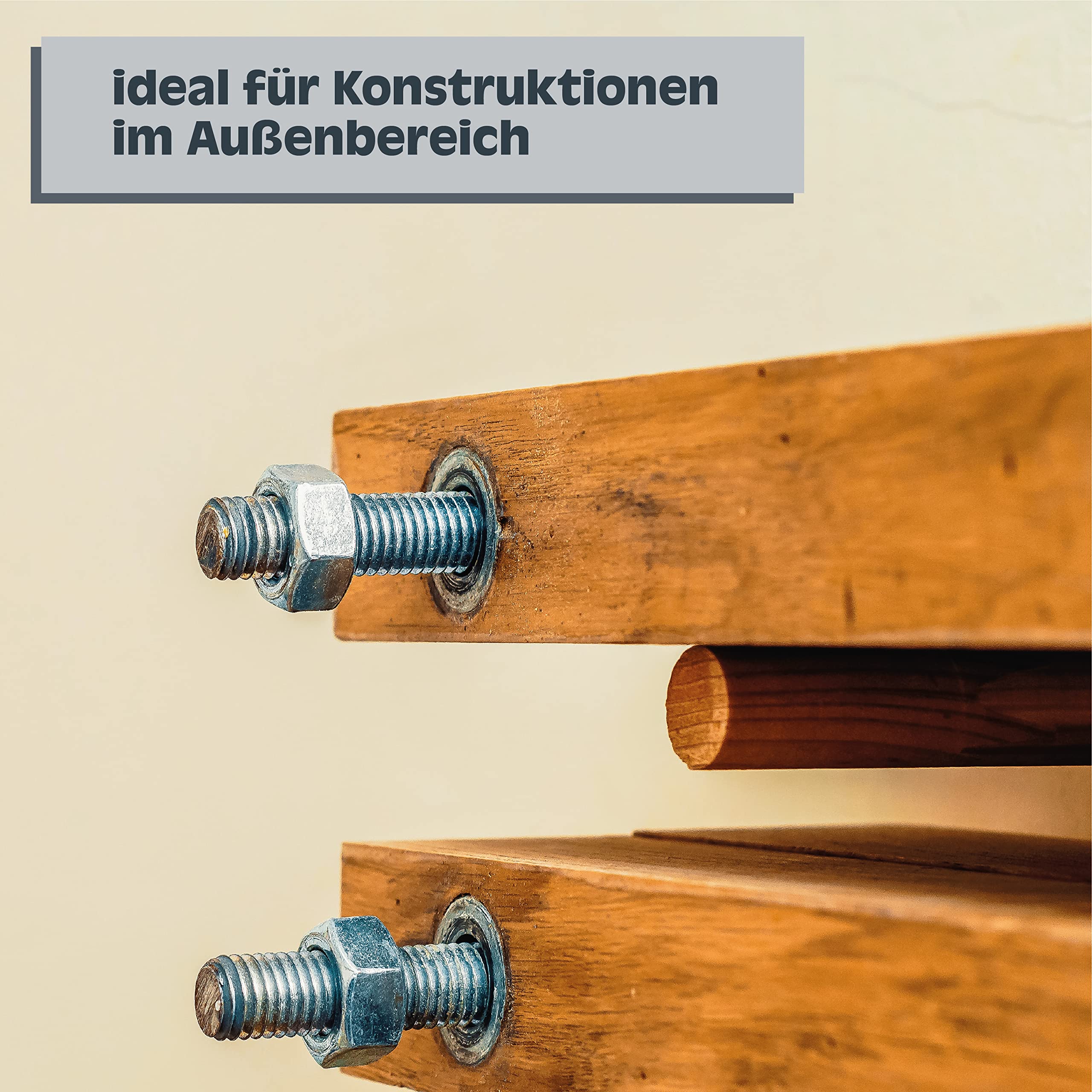 HELPMATE, Threaded rod M10 x 330 mm made of stainless steel A2, 2 pieces of threaded bar with full metric thread - Image 3