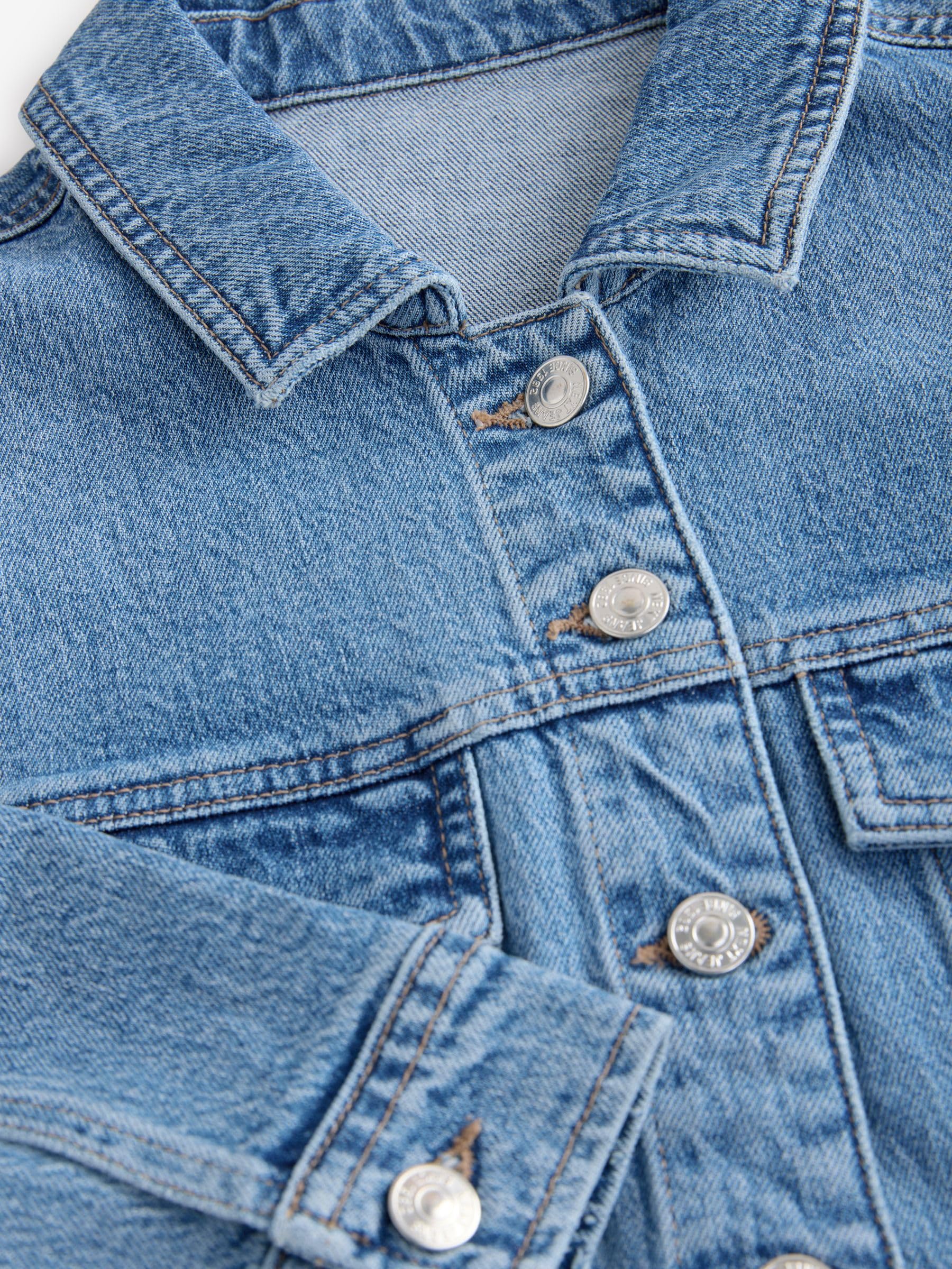 NEXT Mujeres Chaqueta Vaquera de Corte Ajustado para Busto Grande