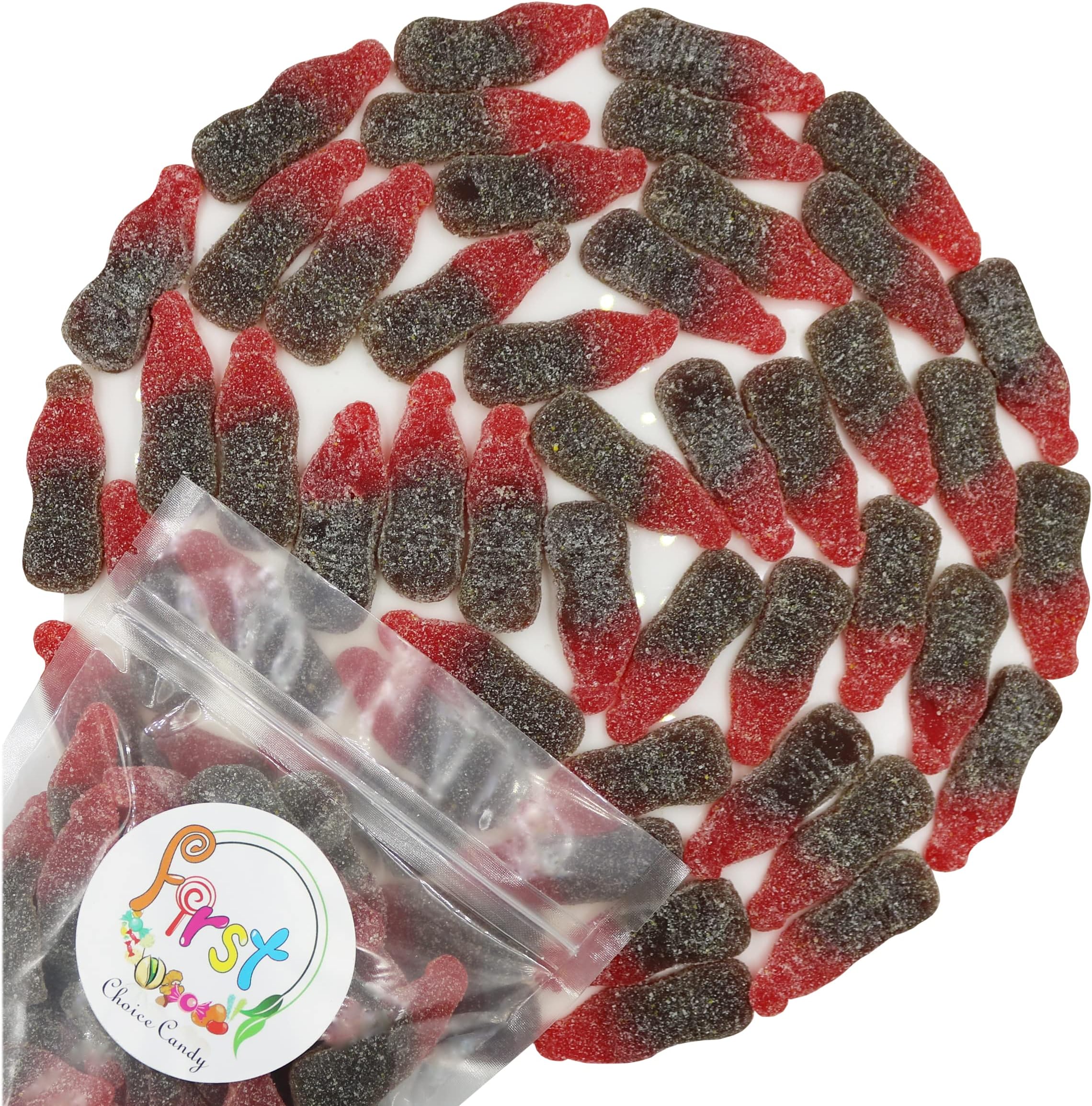 FirstChoiceCandy Gummy Cola Bottles (Sour Cherry, 2 Pound (Pack of 1))