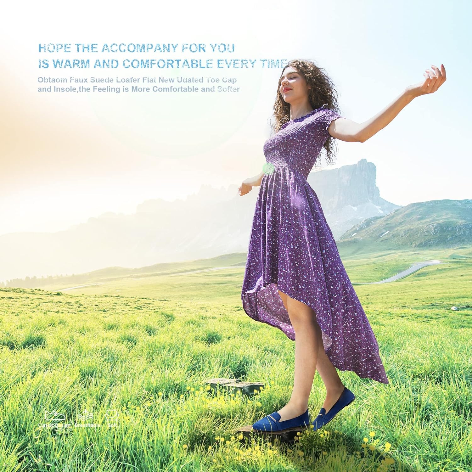 Obtaom Women's Pointy Toe Loafer Flat Comfortable Faux Suede Work Shoes,Cute Penny Loafer Slip On Ballet Flat - Image 5