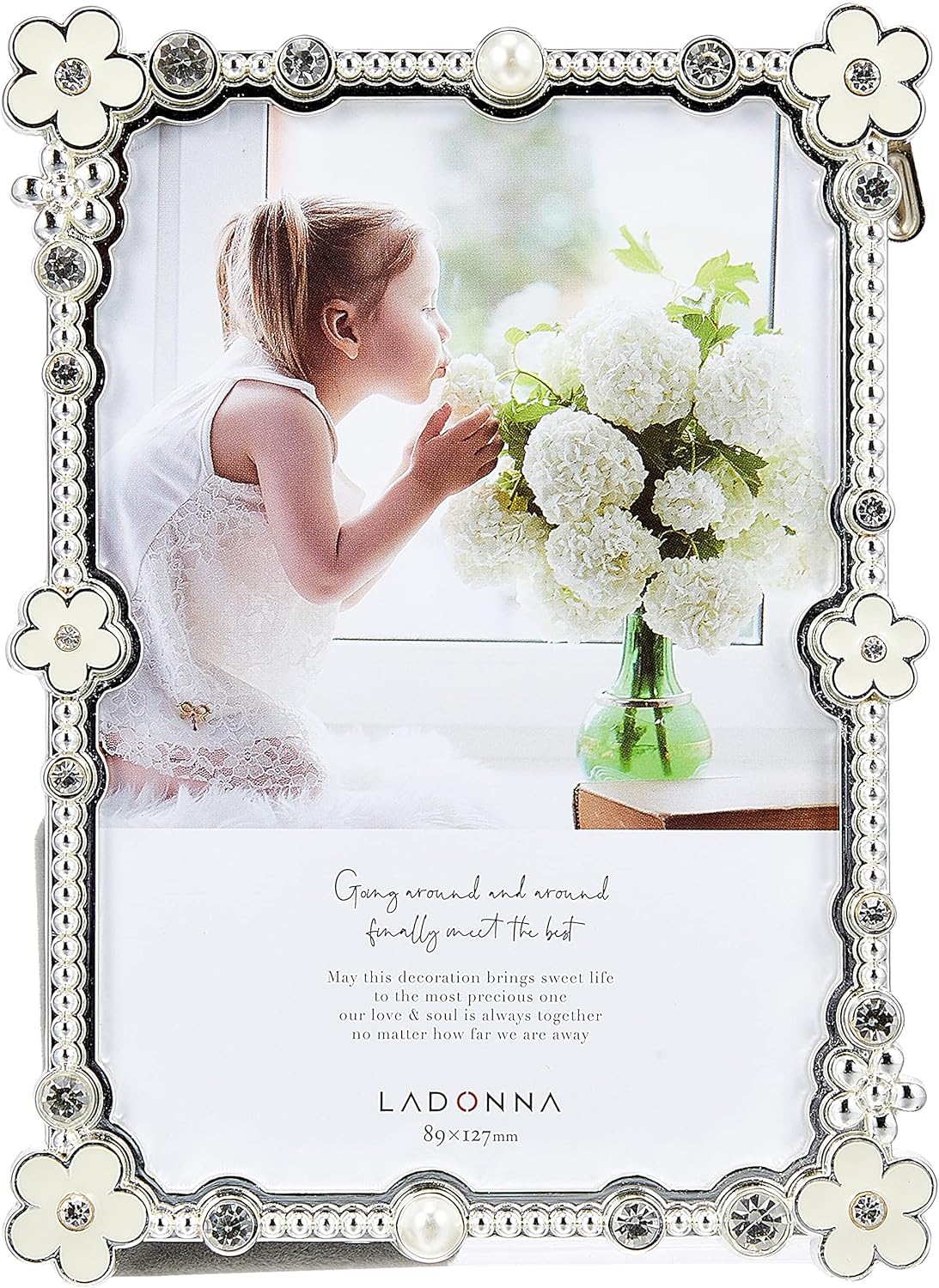 LADONNA BJ35-L-WH Photo Frame, Bridal, Large, 087884, White