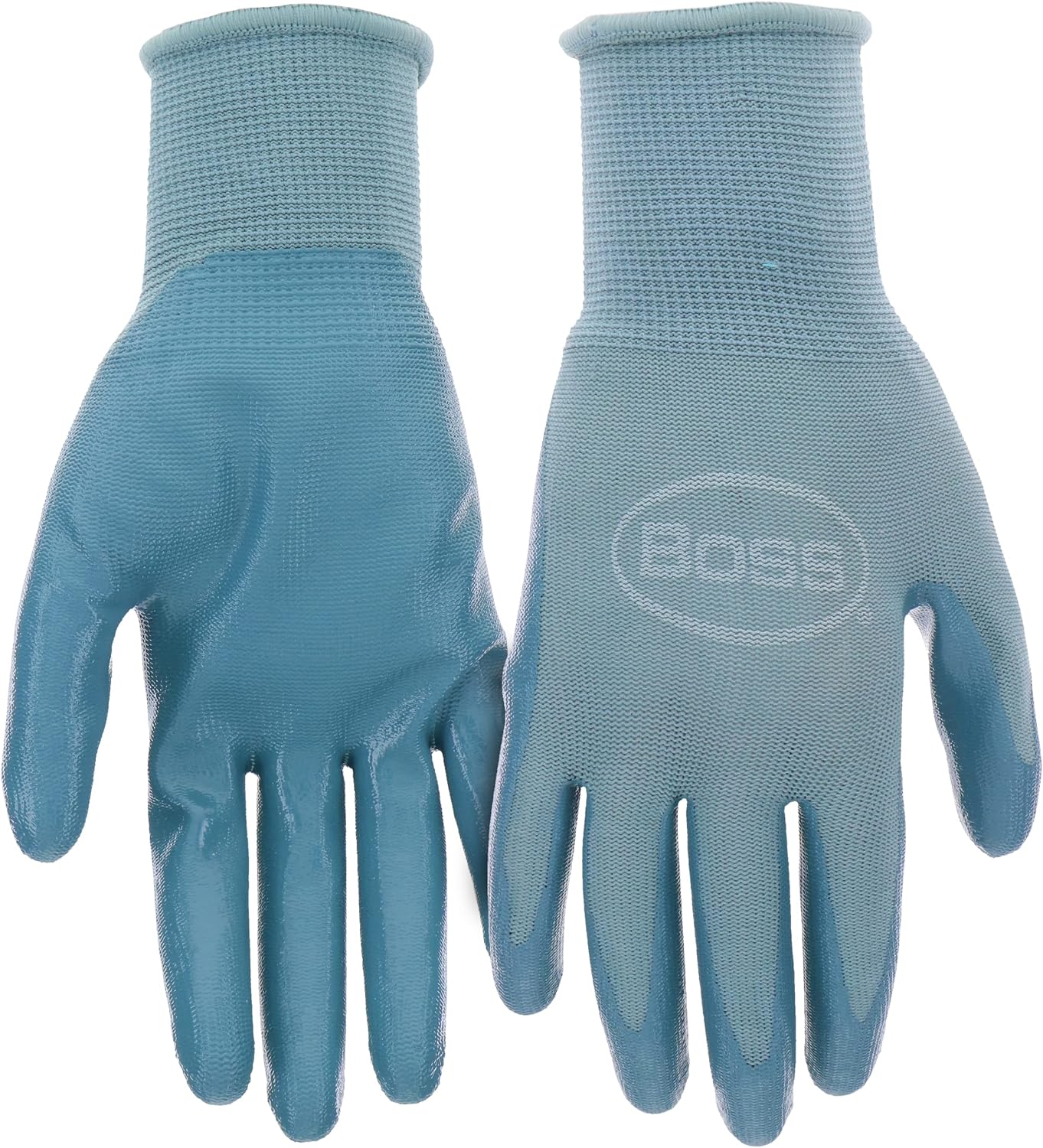 Boss Women's Grip Nitrile Coated Work Gloves, 5-Pack, Abrasion Resistant, Water Resistant, High Dexterity, Enhanced Grip, Large, Teal, (B31201-WL5P)