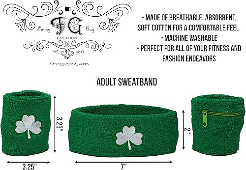 Miniatura 5 de Funny Guy Mugs Conjunto de bandas para el sudor unisex (3 unidades 1 diadema y 2 muñequeras)