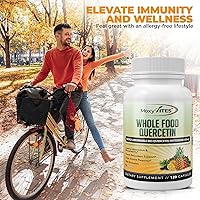 Vista 8 de MoxyVites Quercetin with Bromelain 500mg Supplement - Bioactive Phytosome Complex, Pure Organic Whole Food Seasonal Support, Antioxidant, 20X