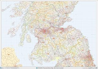 South Scotland - Postcode District Wall Map-Plastic Coated