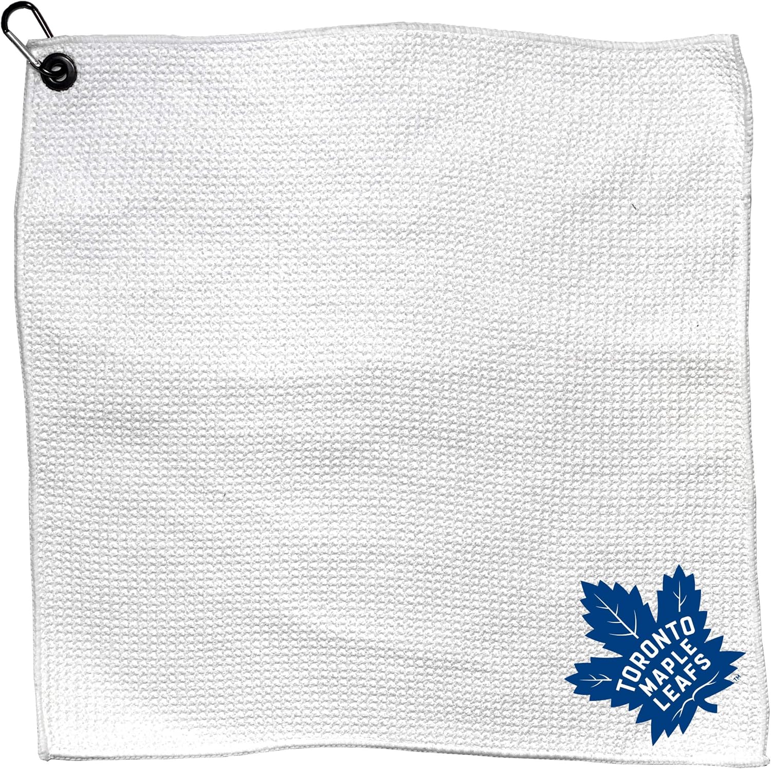 TG Team Golf NHL Team Golf NHL Microfiber Towel - 15" X 15" (White) with Carabiner Clip, Premium Microfiber with Deep Waffle Pockets- Superior Water Absorption and Quick Dry Golf Cleaning Towel