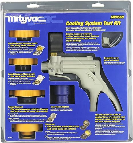 Miniatura 5 de Mityvac MV4560 Kit de prueba de presión de radiadorsistema de refrigeración automotriz, contiene adaptadores para probar la mayoría de los