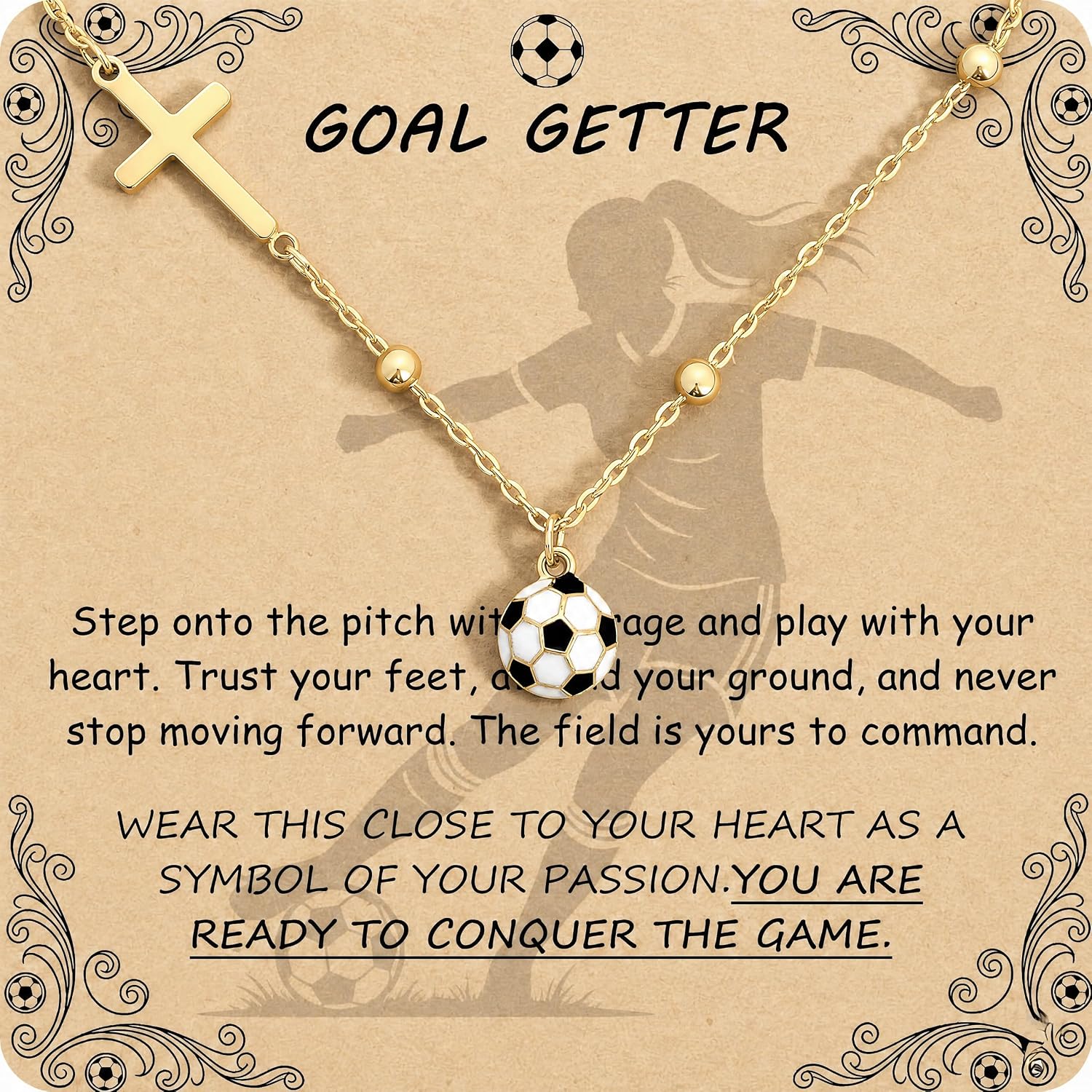 Softball/Volleyball/Basketball/Soccer Necklace for Teen Girls Women, Gold Cross Sports Jewelry Gifts, Tennis Football Stuff Accessories for Team Player Coach Mom, Christian Valentines Birthday