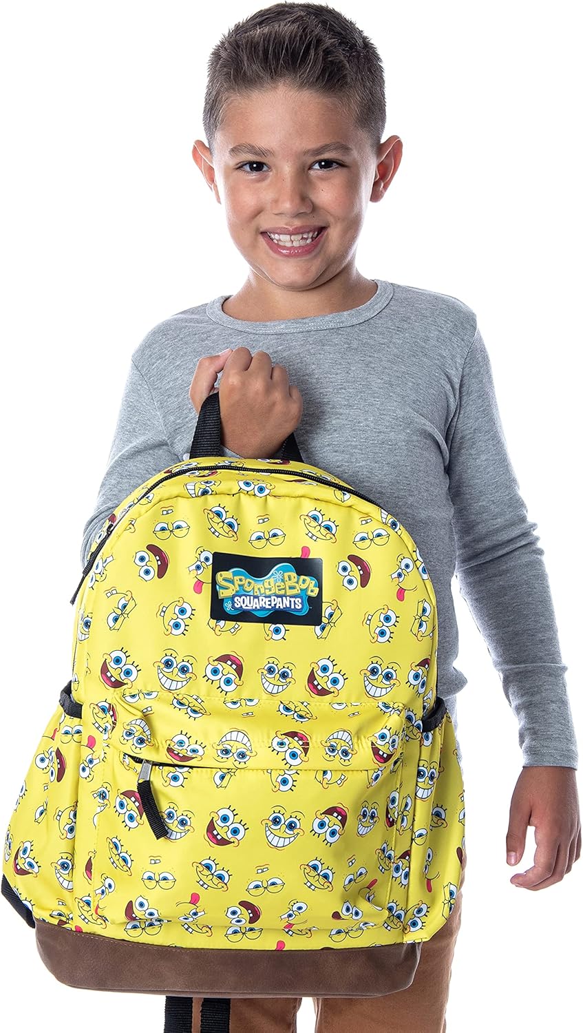 INTIMO Nickelodeon SpongeBob SquarePants Face Expressions All Over Print Backpack 16" - Image 2