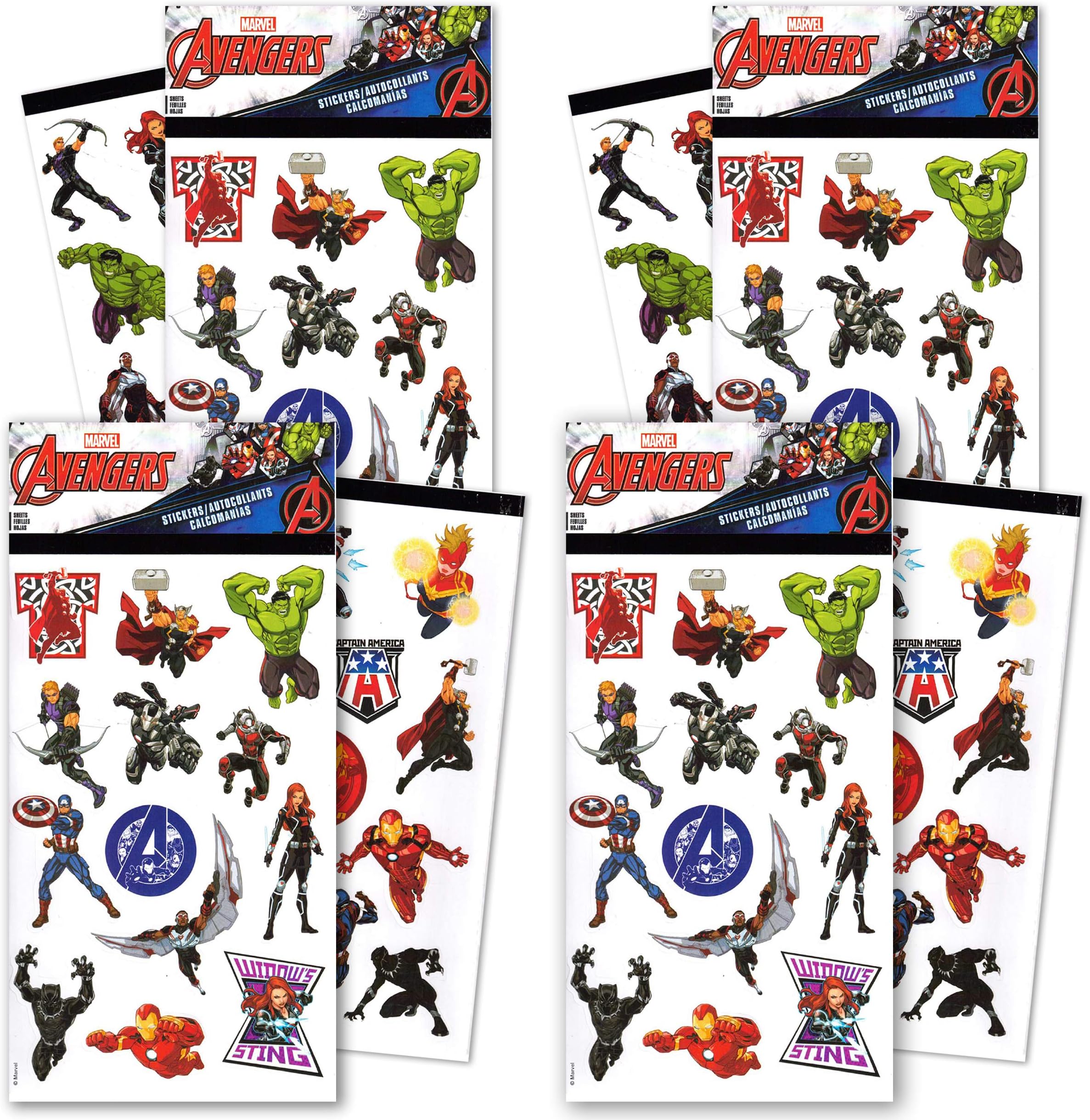 Marvel Shop Avengers Stickers for Kids ~ 100 Avengers Superhero Stickers for Superhero Party Supplies Party Favors Featuring Capt. America, Iron Man, Thor