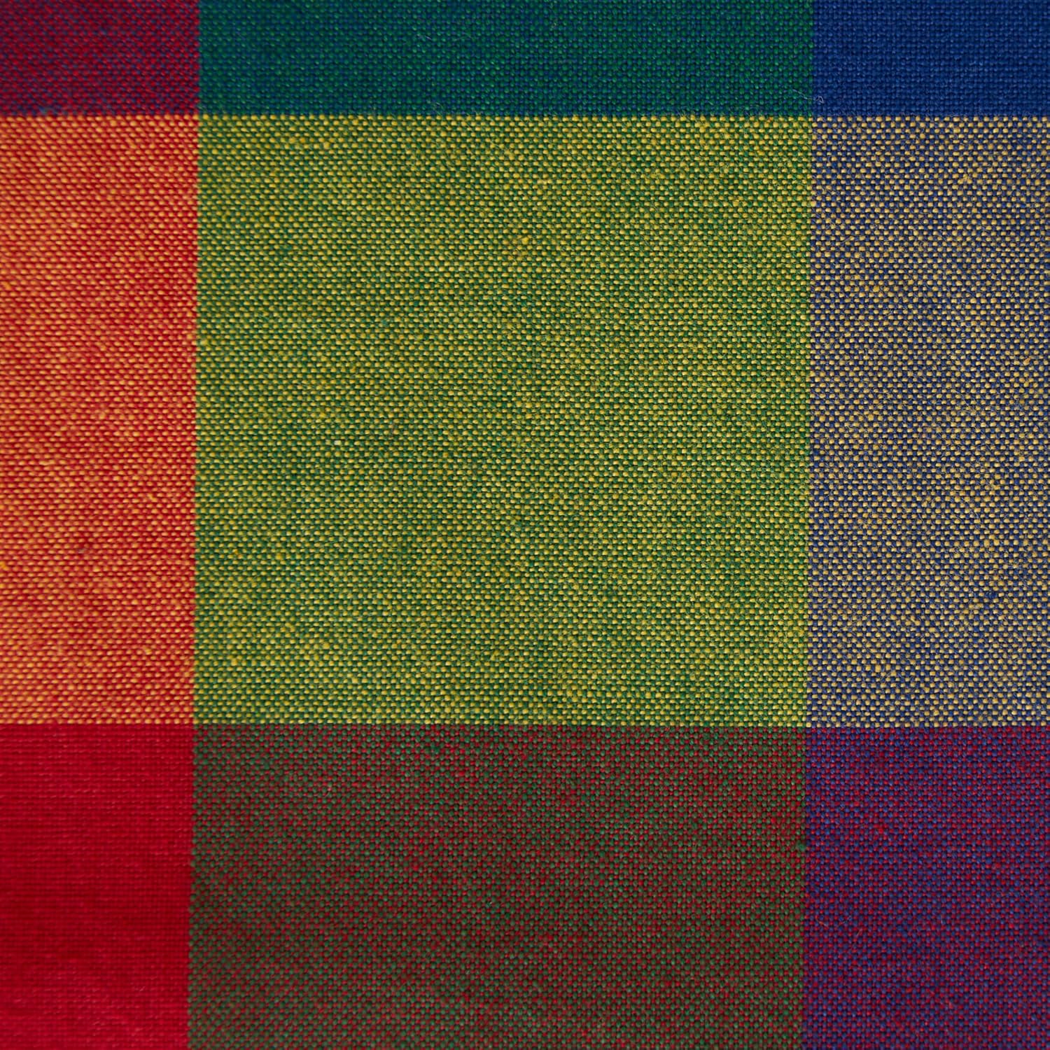 Colorful Checkered Cotton Square Tablecloth, 52x52