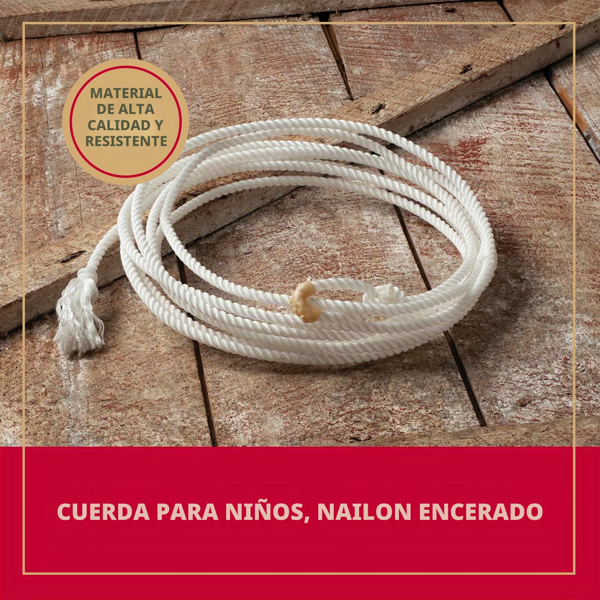 Weaver Equine - Cuerda de Nailon Encerado para niños, Cuerda de Vaquero Ligera para práctica, Cuerdas de Lazo Colorido para niños, 5/16 Pulgadas x 20 pies