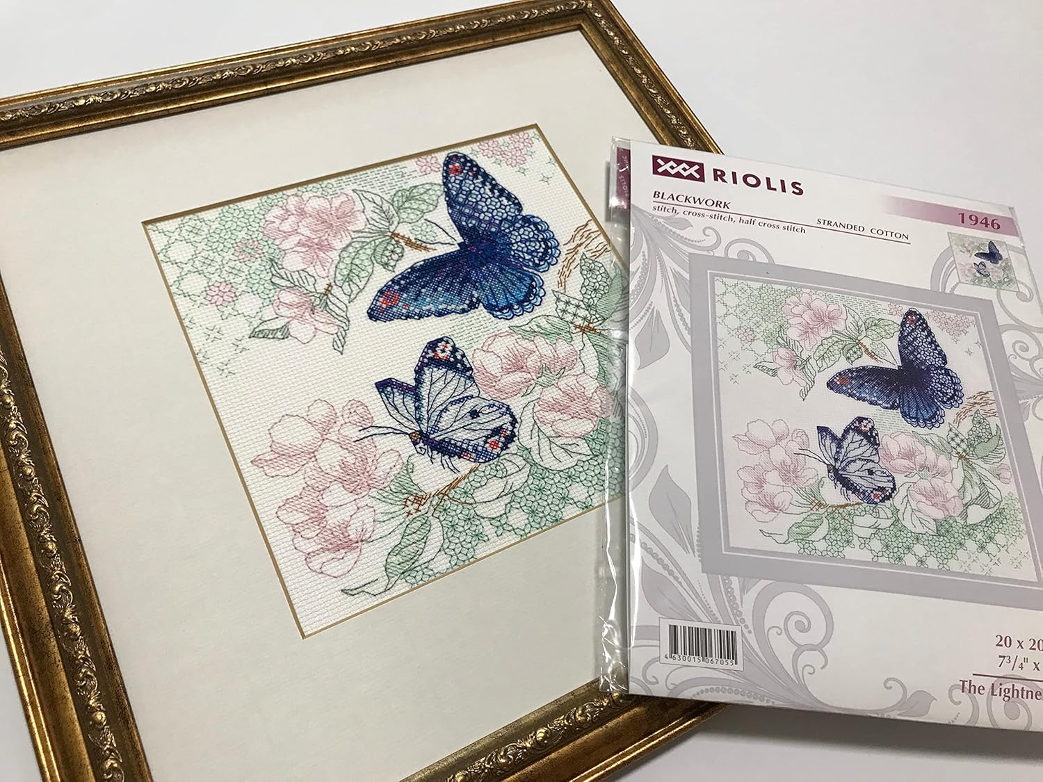 RIOLIS - Lightness of Spring 1946, Floral Cross Stitch Kits 7¾"x7¾, Cross Stitch Kits for Beginners & Advanced, Crossstitching Kits Adult, Counted Stitching Kits, Flowers Embroidery Kit