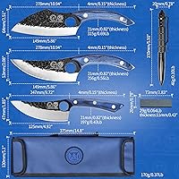 Vista 2 de XYJ Juego de cuchillos de cocina profesional con cuchillas forjadas de acero de alto carbono, cuchillo de chef, cuchilla, cuchillo de tallar