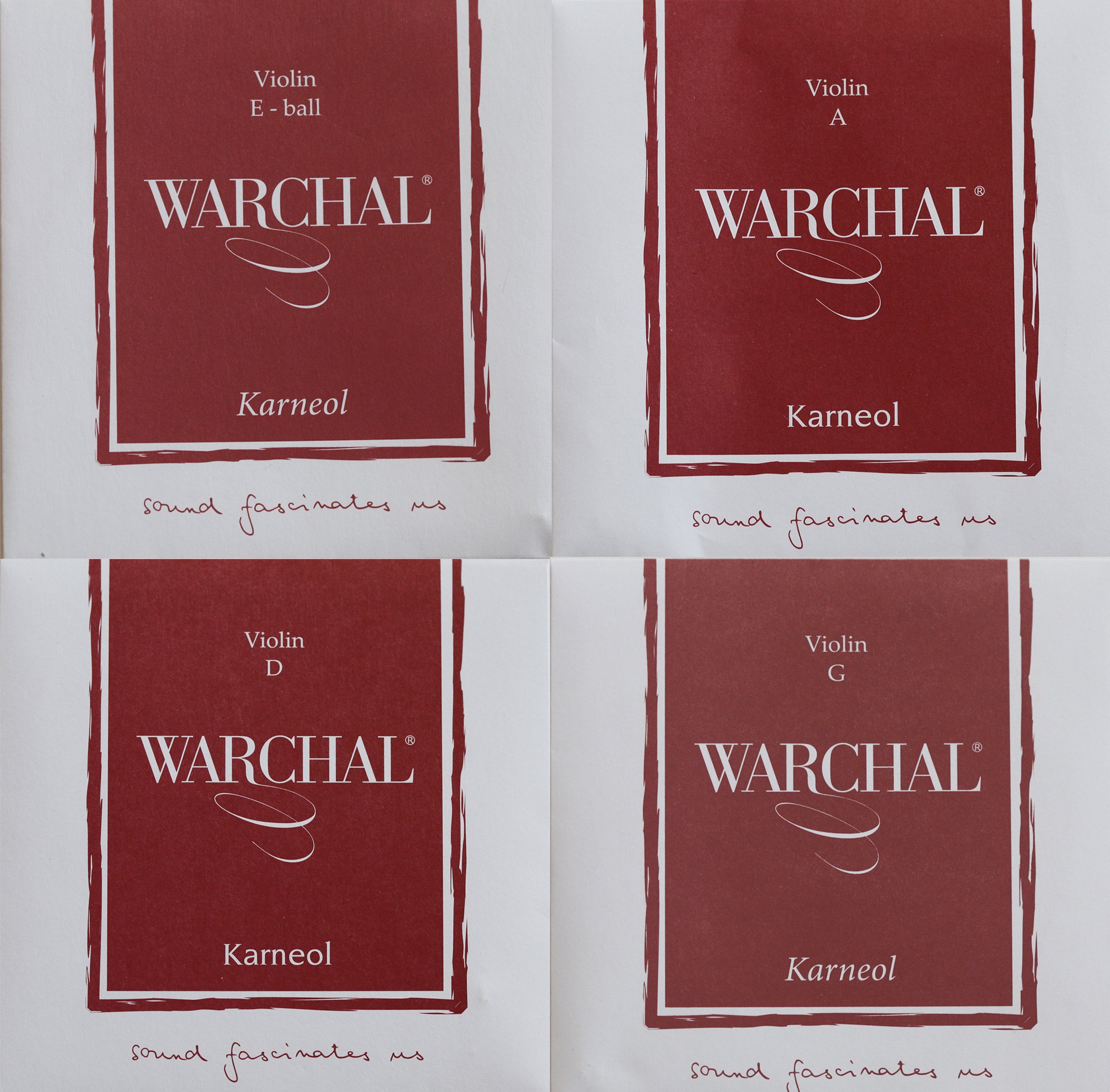 WARCHAL Karneol Violine Satz mit Kugel