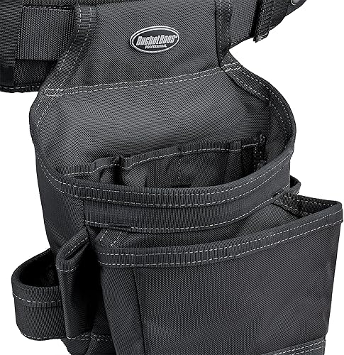 Miniatura 4 de Bucket Boss - Cinturón de herramientas balístico con tirantes, cinturones de herramientas - Serie profesional (57100), negro