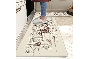 Western Kitchen Mat Rugs Set of 2 Aztec Anti Fatigue Non-Slip Kitchen mats For Floor