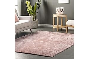 nuLOOM Loni Solid Machine Washable 2x3 Pink Shag Area Rug