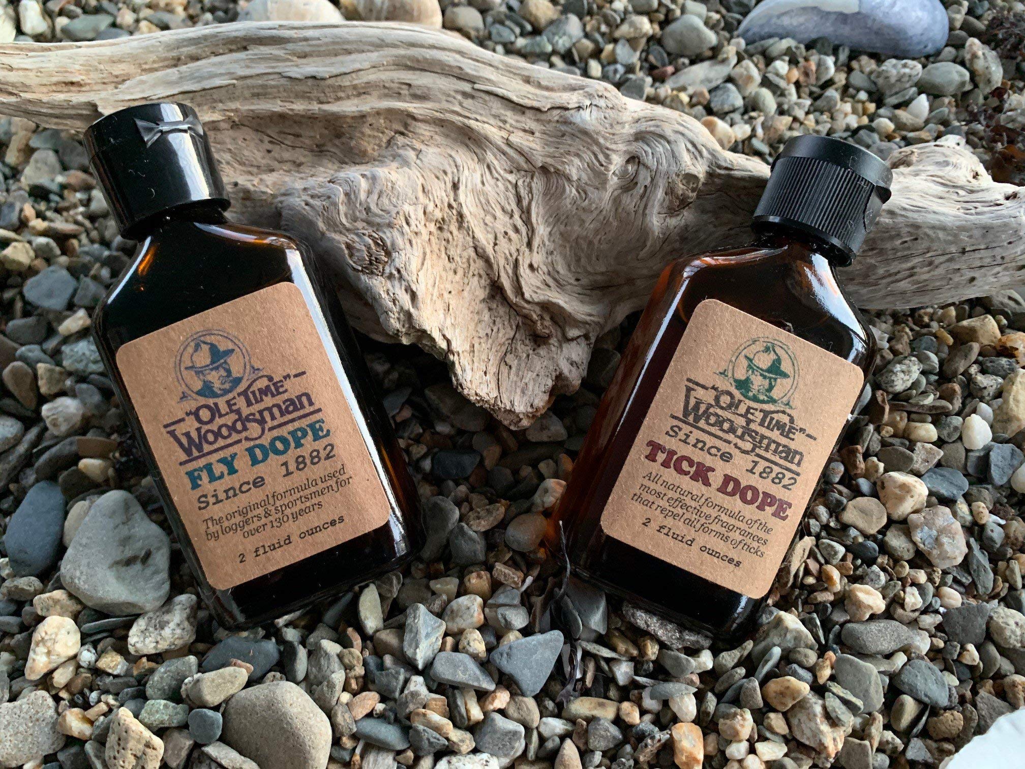 Ole Time Woodsman Since 1882 Fly Dope and Tick Dope Combo Pack with in The USA