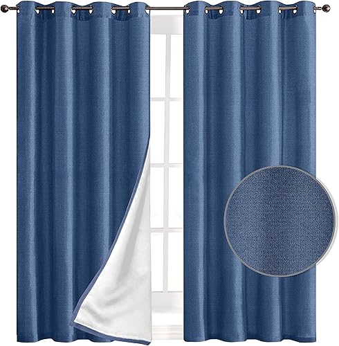 Elegant Comfort Cortinas opacas con ojales en la parte superior, juego de 2 paneles, tratamiento de ventana, aislamiento térmico, oscurecimiento de