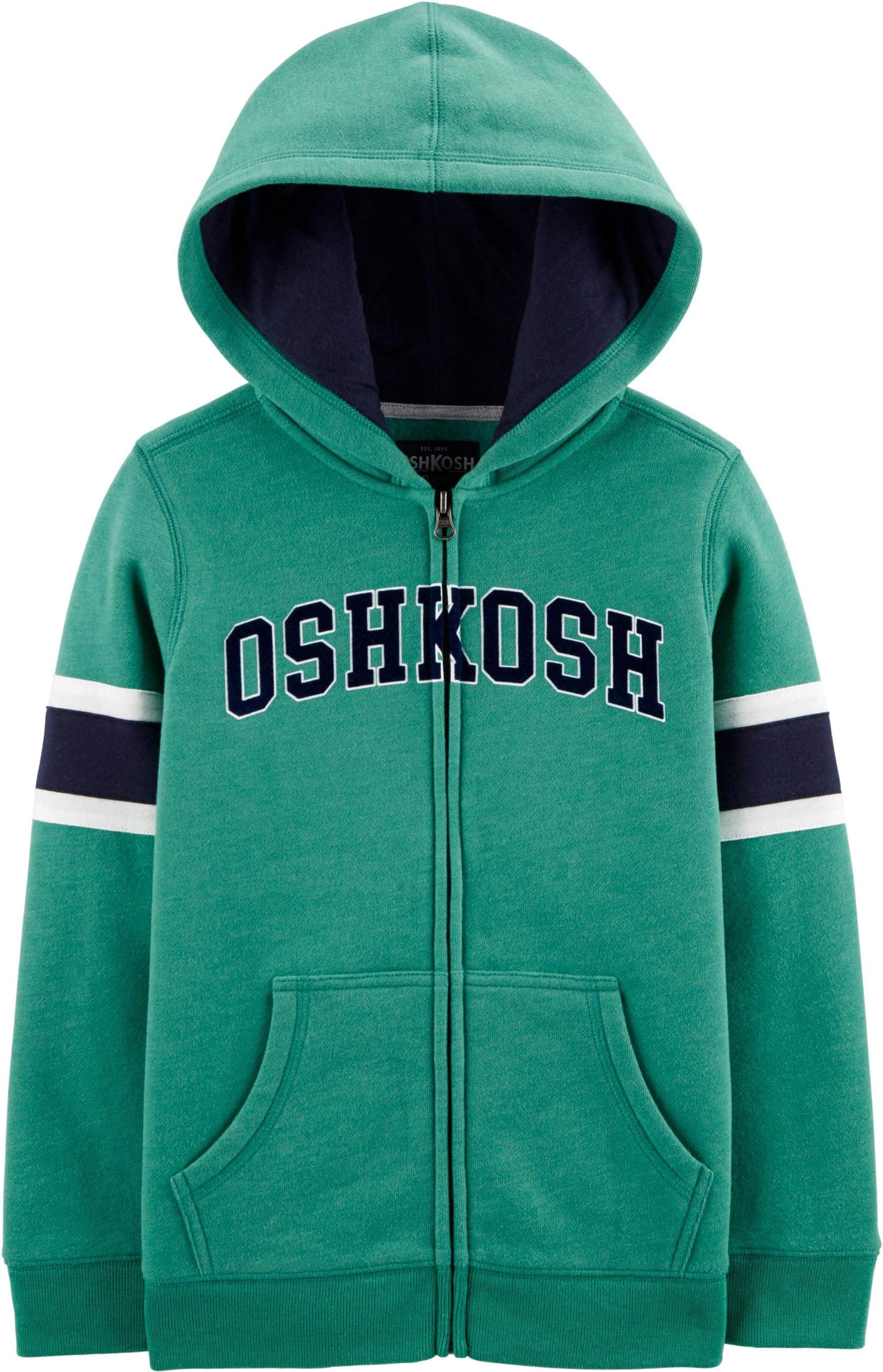 OshKosh B'gosh boys Boys' Full Zip Logo Hoodie Hooded Sweatshirt