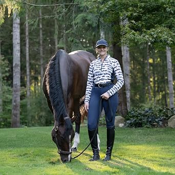 Kerrits Women's EquiBreeze Ice Fil Long Sleeve Horse Riding Shirt Light Cooling Equestrian Summer Top, UPF30 Sun Protection