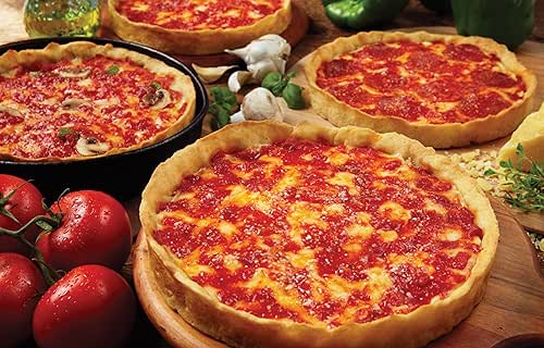 Four Lou Malnati's Deep Dish Pizzas (2 Cheese 2 Pepperoni)