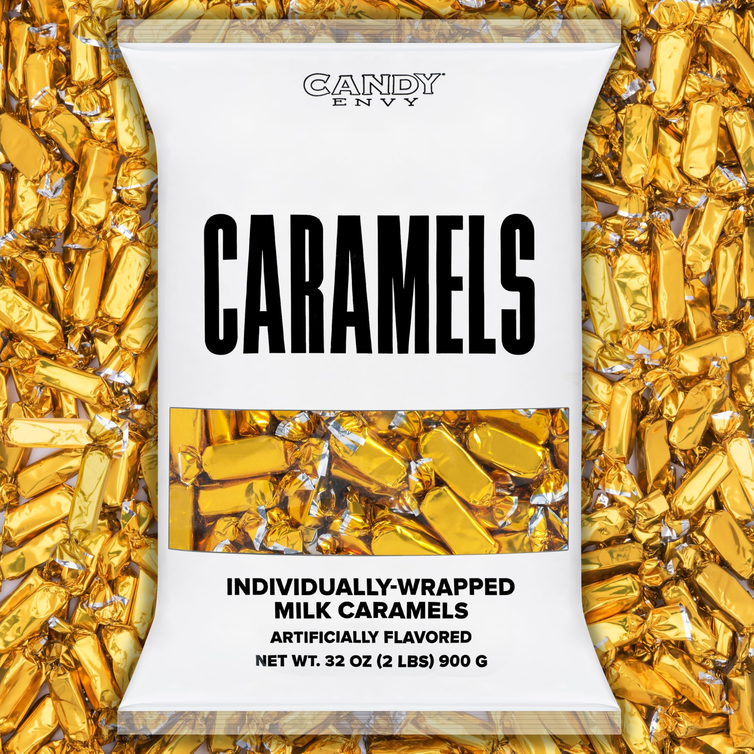 Amazon.com : Candy Envy - Individually Wrapped Caramels - Gold Wrapper ...