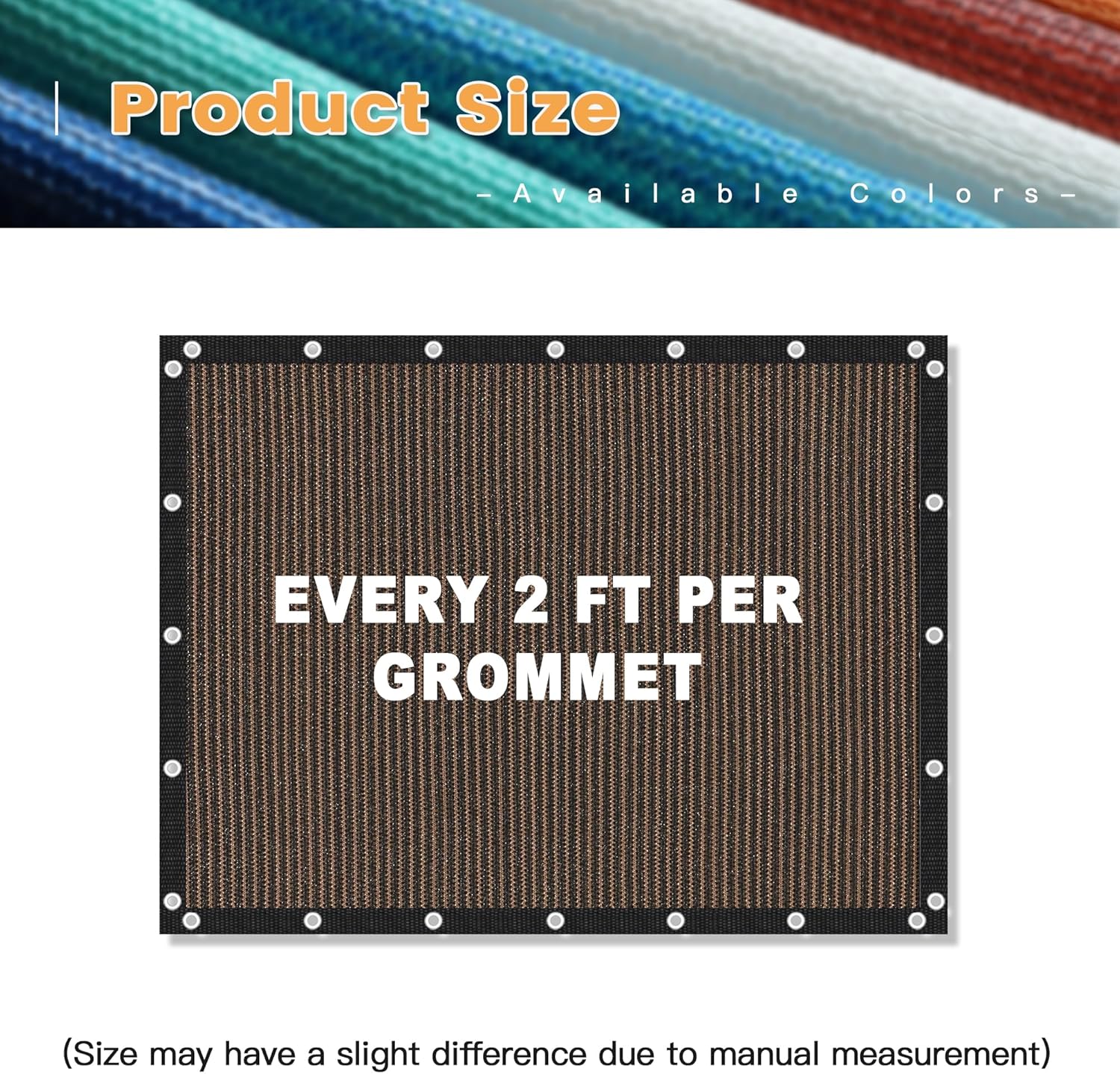 VICLLAX Shade Fabric Sun Shade Cloth Privacy Screen with Grommets for Patio Garden Pergola Cover Canopy 10x14 FT, Mocha