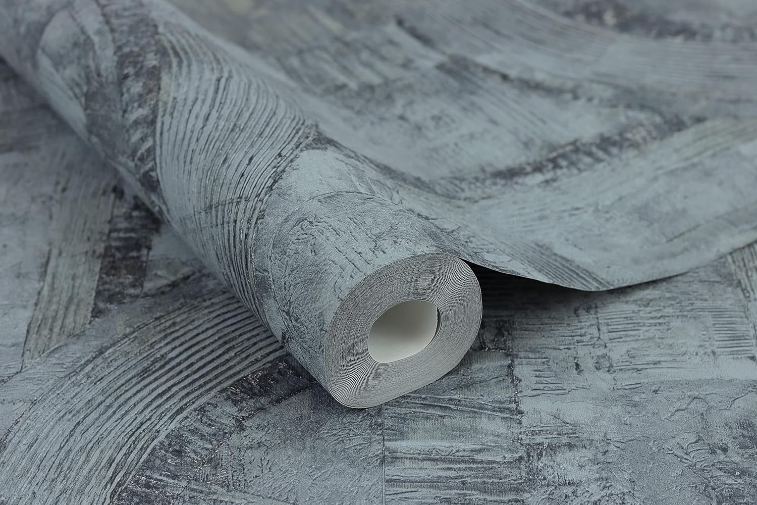 Rasch paperhangings Abe Blue Geo Wallpaper