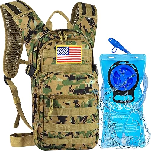 Zavothy Hydration Backpack with 2L Hydration Bladder Water Backpack for Hiking Hydration Pack for Running Cycling Hiking